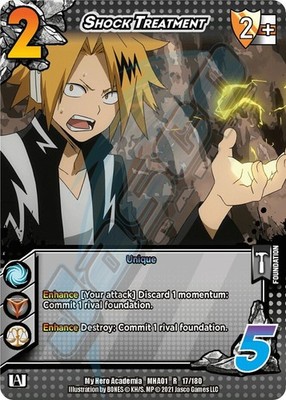 Near Mint UVS  Shock Treatment - Unlimited Edition My Hero Academia: Base Set -
