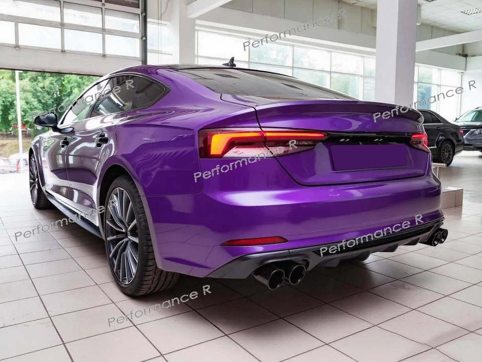 S5 Look Diffuser Exhaust Black For Audi A5 F5 Coupe Sportback S Line 17-20 - Image 4 of 4