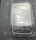 1/2oz .999 Silver Bar by Federated Mint - 50 State Minimum - 1776 United States