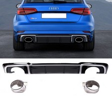 Set Duplex Heckdiffusor Sport +Blenden für Audi A3 8V Facelift 3 Türer nicht RS3