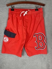 MLB Boston Red Sox Logo Swim Trunk Shorts Cargo Boys 18/20 XL Red NWOT