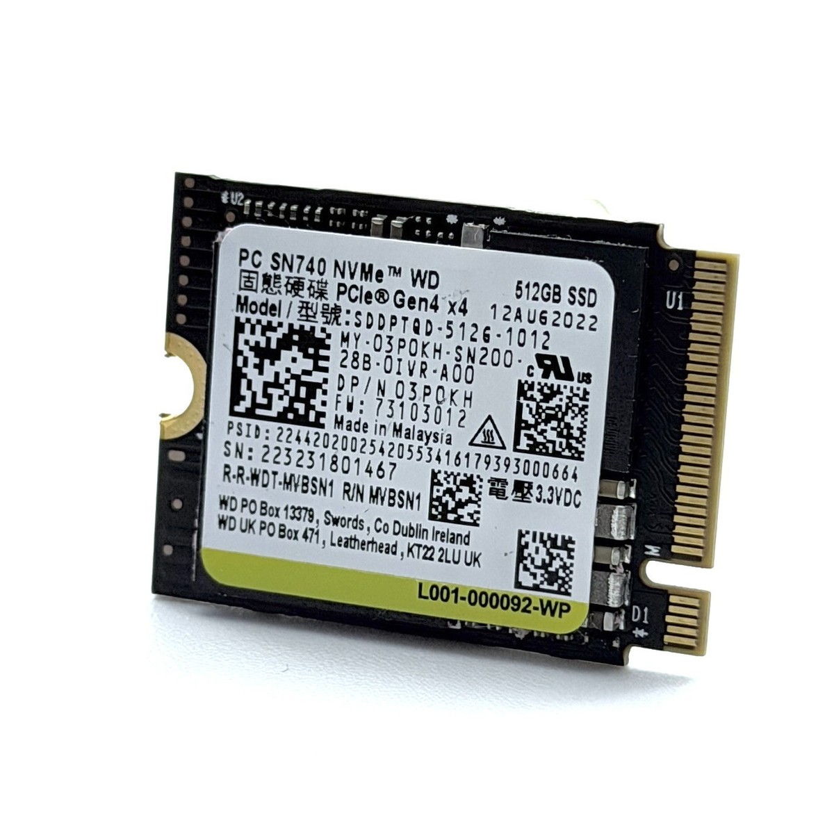 512GB 2230 M.2 NVMe PCIe SSD Solid State drives major brands