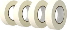 Masking Tape 0.75 Inch x 55 Yards, 4 Rolls White Masking Tape Bulk, General