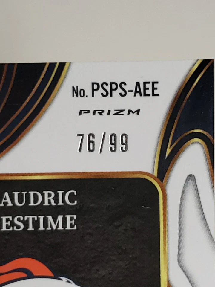 2024 Select Audric Estime Silver /99 Rookie Patch Auto /99 Denver Broncos RC - Image 4 of 4