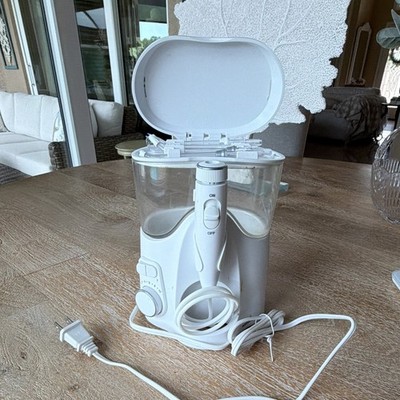 Waterpik Ultra WP-150W Corded Water Flosser, White/Clear, Detachable Tank