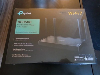 TP-Link - Archer BE3500 Dual-Band Wi-Fi 7 Router - Black
