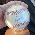 John Smoltz Signed National League Baseball w/ Display Stand, Atlanta Braves