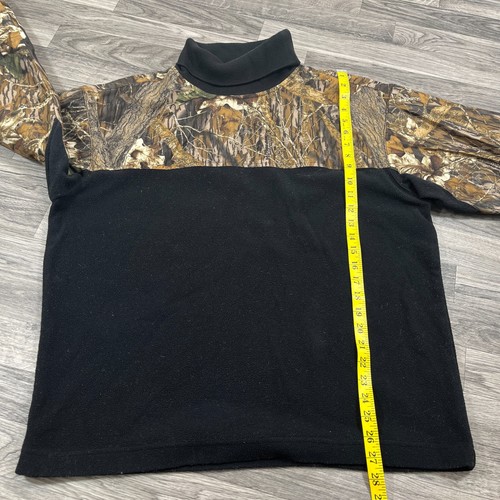 DRAKE Waterproof Turtleneck Black Camo Pullover Hunting Sweatshirt Men's Size XL - Picture 6 of 7