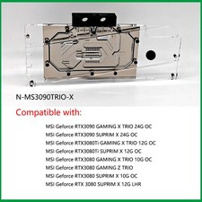 Granzon GPU Water Block Use For MSI RTX 3080TI 3090 TRIO GAMING X OC/Suprim X