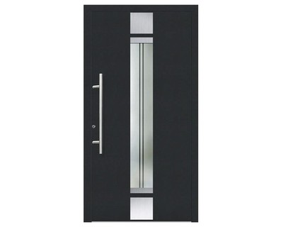 Haustür Aluminium/PVC Smart A400 2.0 RC2 anthrazit 1000 x 2100 mm Links inkl. Be