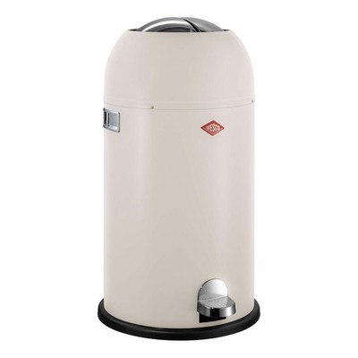 Wesco Kickmaster Treteimer, Abfalleimer, Mülleimer, Stahlblech, Sand Matt, 33 L