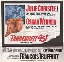 Fahrenheit 451 Movie Poster Julie Christie Oskar Werner 12x8in Metal Sign