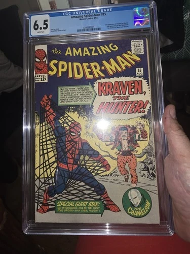 Amazing Spider-Man #15 (Aug 1964, Marvel Comics) CGC 6.5 White Pages