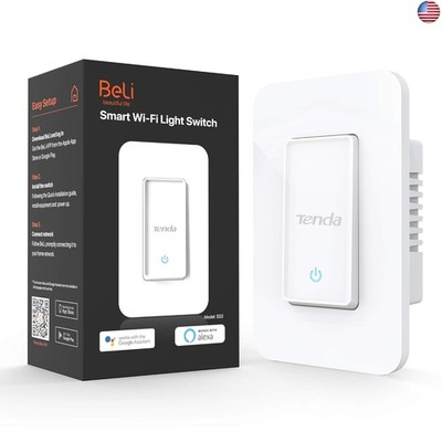Beli SS3 Smart Light Switch,Tenda 2.4GHz Wifi Light Switch | Works with