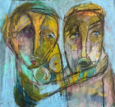 Original Raw Expression Painting 2011  That s Sad  Figurative Portrait Mitsi B