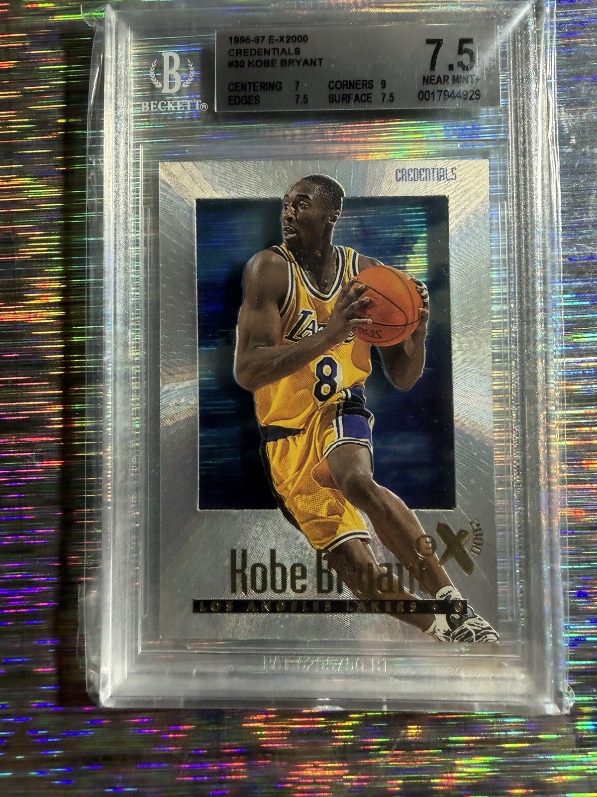 Kobe Bryant 1996 Skybox E-X2000 #30 Credentials /499 Rookie BGS 7.5 📈💎🐐
