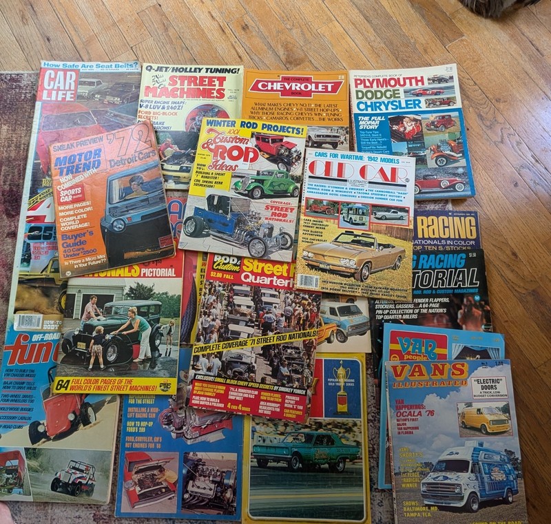 Vtg Lot Of 24 Motor Trend, Drag Racing, Van & Truck, Super Stock Etc Mags 68-80