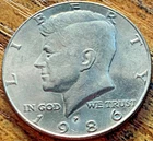1986 P Kennedy Half Dollar
