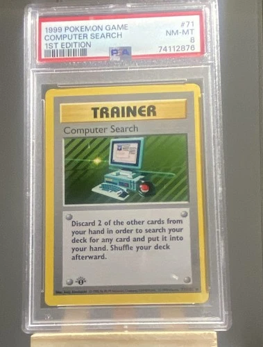 1999 Pokémon Base Set 1st Edition Shadowless Computer Search #71 PSA 8