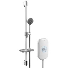 AKW SmartCare Plus White Electric Shower Silver/White Kit 8.5kW