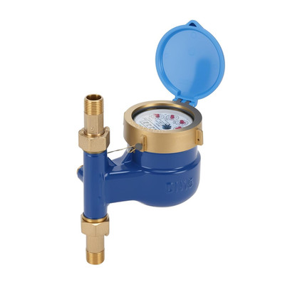 DN15 Vertical Water Meter 1/2'' NPT, Heavy Brass Cold Water Meter Measuring in Cu