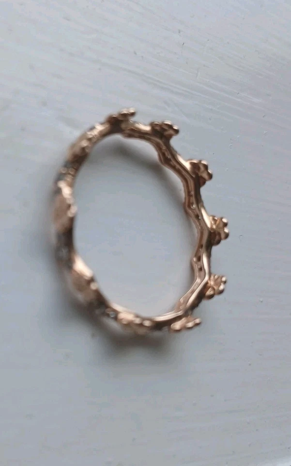 Anillo Pandora Anillo Oro Rosa con Flores y PANDORA Flor Corona Anillo - Talla W Foto 4 de 4