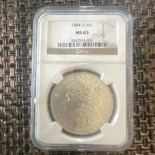 1884 Morgan Dollar New Orleans NGC MS 65 90% Silver Business Strike