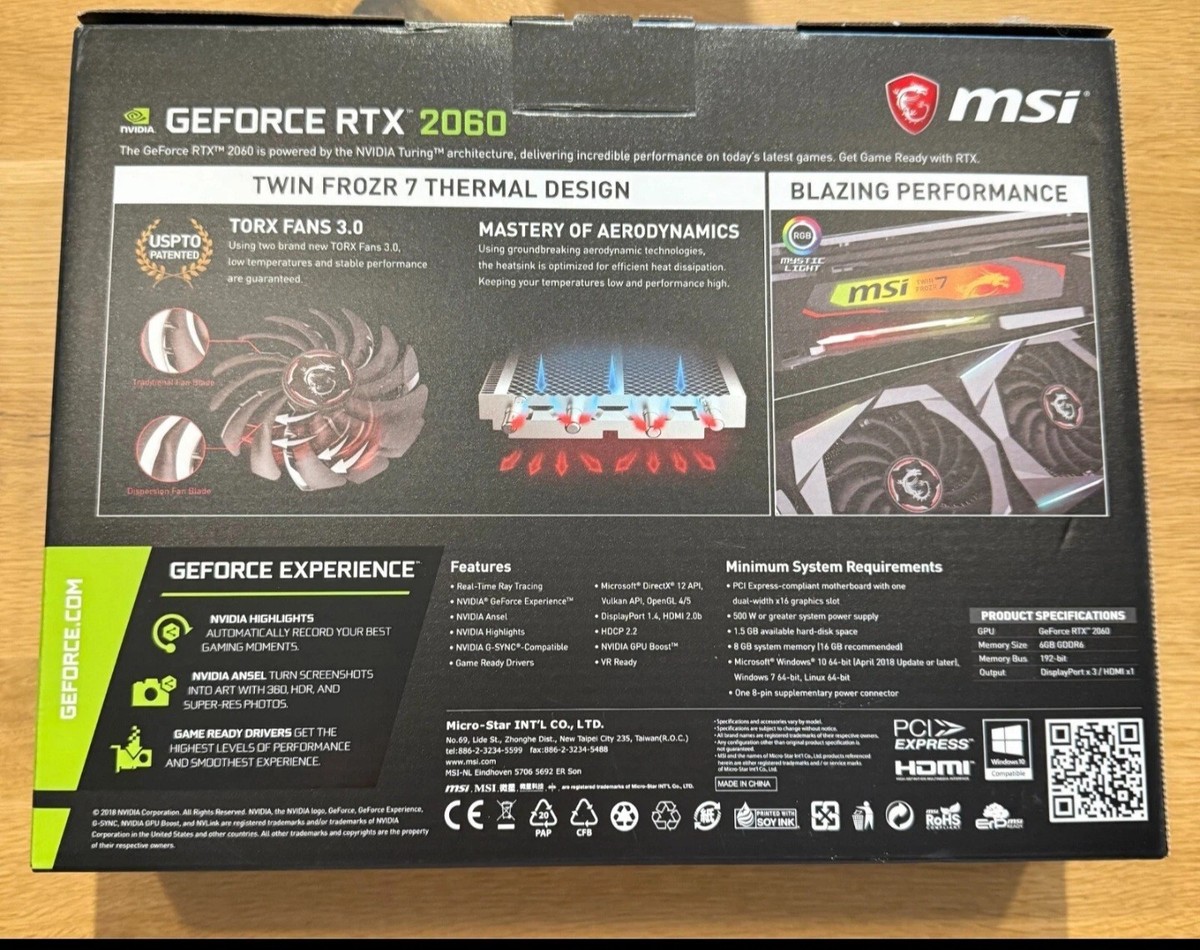 n② MSI GeForce RTX 2060 Twin Frozr 7 Gaming z DRR6 6GB Graphics Card