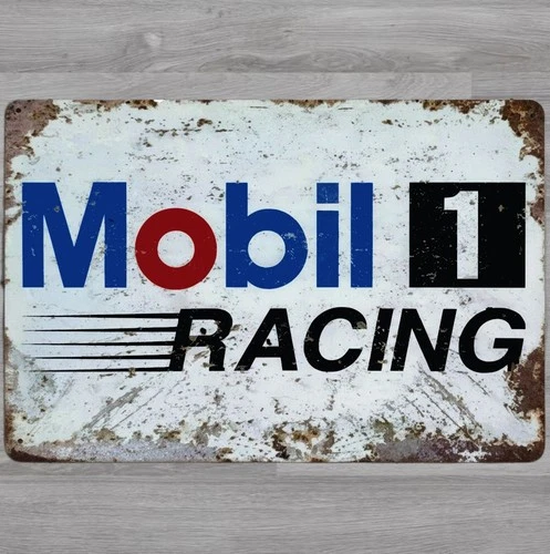 Mobil 1 Racing 8 x 12 Vintage Novelty Metal Sign Made In USA