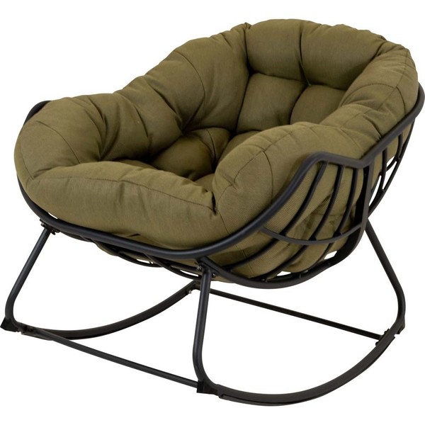 Schaukelstuhl Schaukelsessel Cozy Gartenstuhl Olive Aluminium-image