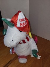 Gemmy Animated Unicorn Rapping Singing Dancing Plush 10  See Video