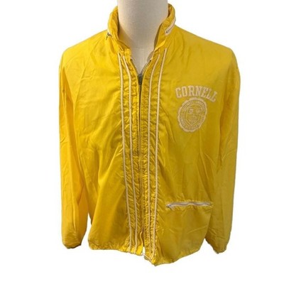 Vintage Champion Cornell University Yellow Full Zip Windbreaker Jacket L