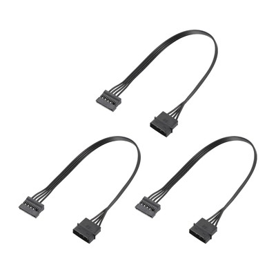 4 Pin Male IDE to Serial ATA Female Power Splitter Cable 320mm, 3pcs