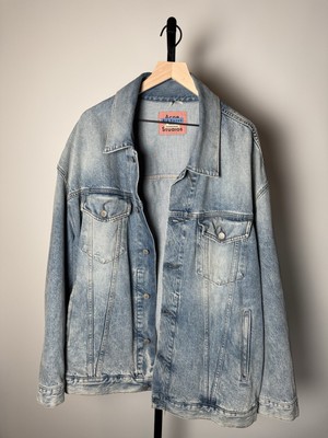 Acne Studios Threaded Oversized Denim Jacket, Size S/M