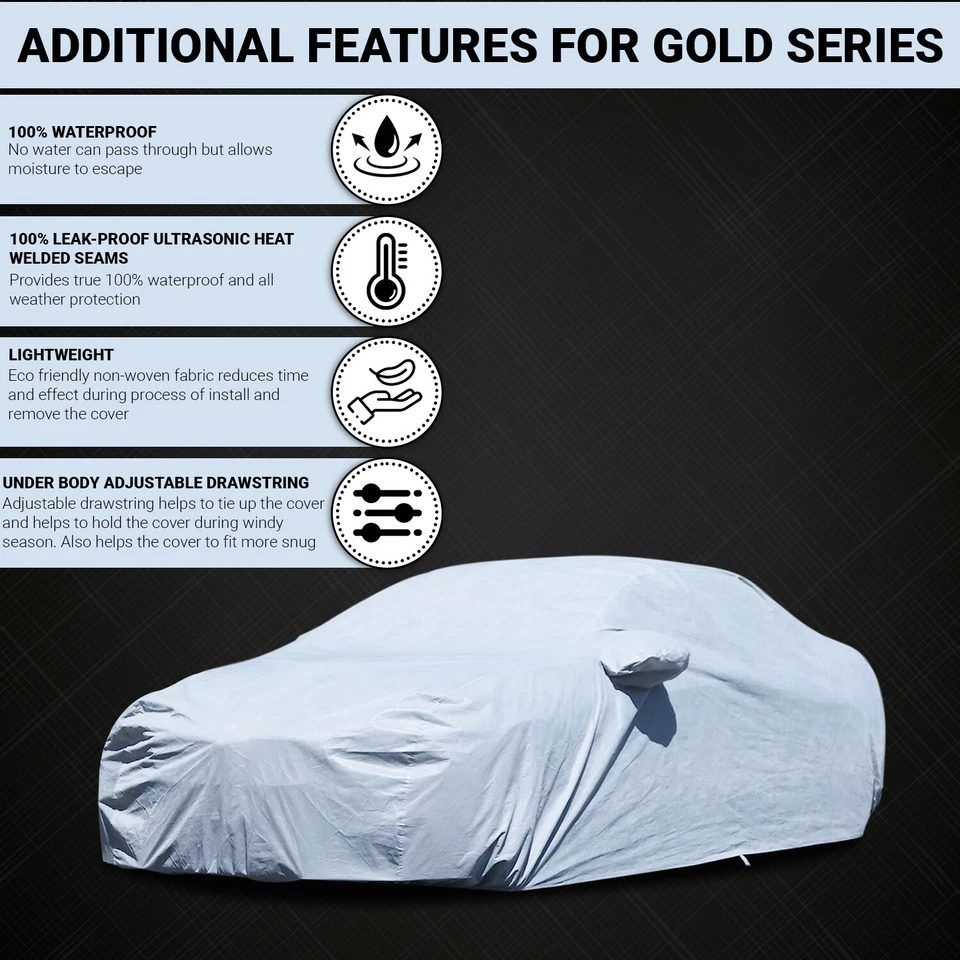 All Weather Premium Custom Car Cover For 1995 - 2003 2004 2005 Pontiac Sunfire - Image 4 of 4