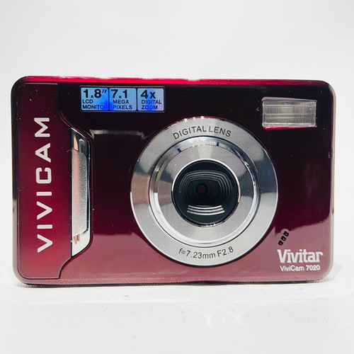 Vivitar Vivicam 7020 Compact Digital Camera, Red - Boxed, Excellent + Card - Picture 3 of 19