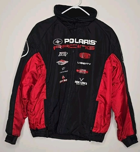 Polaris Racing Jacket Youth Size XL 18 Red Black Kids Snowmobiling Racing
