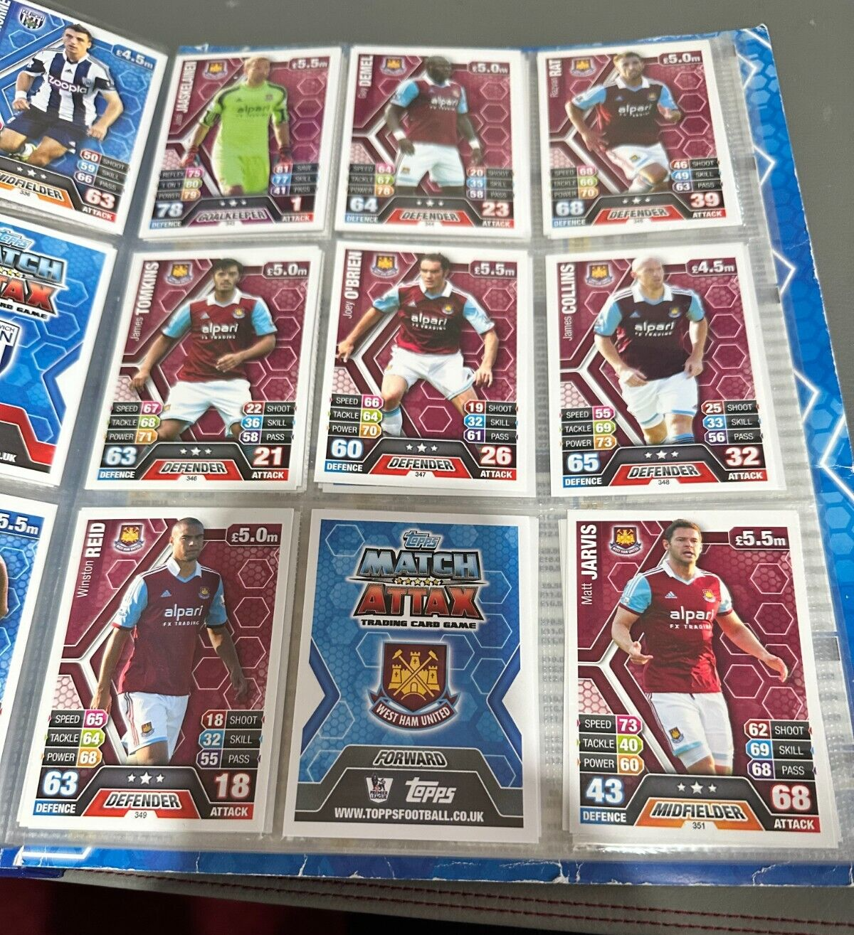 2013-14 Topps Match Attax Trading card Binder with 330 Cards - No Dupes - Picture 7 of 21