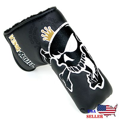 King Skull Black Magnetic Putter Cover For Scotty Cameron