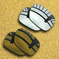 2 Pairs Polarized Lenses Replacement for-Oakley Holbrook Mix-Silver&Brown Copper