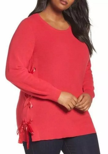 Sejour Women's Plus Size 2X Red Sweater 