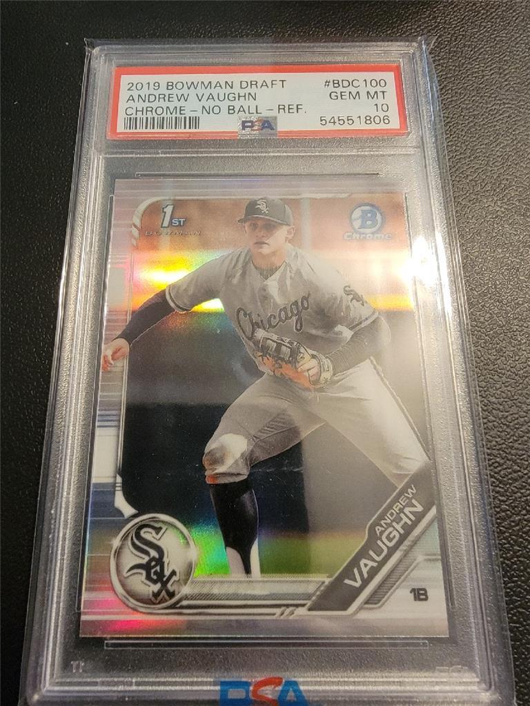 2019 Bowman Chrome Draft Andrew Vaughn Refractor 1st Prospect #BDC-100 PSA 10