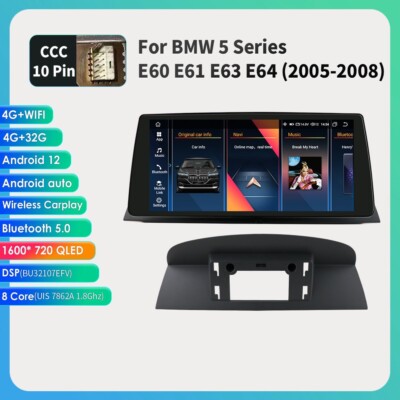 Für BMW 5er E60 E61  550i CCC 10.33'' Android 12 8-Core Auto GPS Stereo Carplay