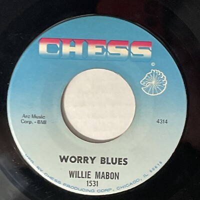 Willie Mabon 45 I Don't Know / Worry Blues Blues Chess 1531 Reissue
