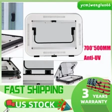 700x500mm Caravan Skylight RV Roof Window Motorhome Venting Hatch w/ LED Light