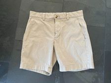 Youth Boys Vineyard Vines Whale Tan Khaki Flat Front Breaker Shorts Size 28