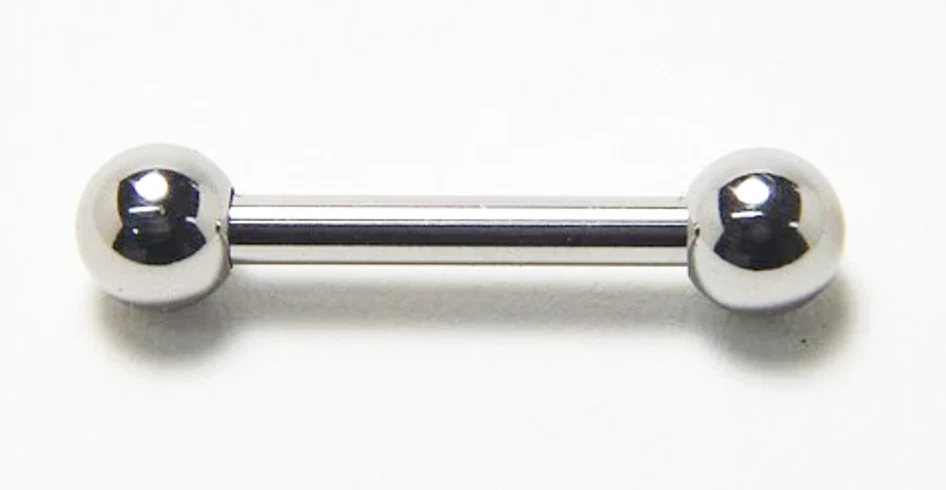 Piercing barretta barbell in acciaio orecchio bilancino lingua orecchino lobo - Immagine 3 di 4