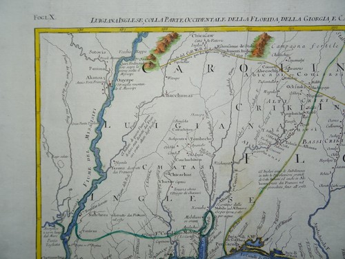 Antique Map of Florida, Georgia by Antonio Zatta and John Mitchell 1778 - Picture 3 of 7