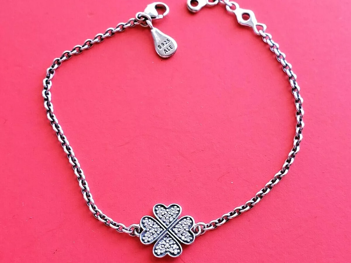 Four leaf clover bracelet silver deals