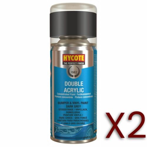 2x Hycote Aerosol Paint for Bumper Paint Dark Grey 150ml - Picture 1 of 2